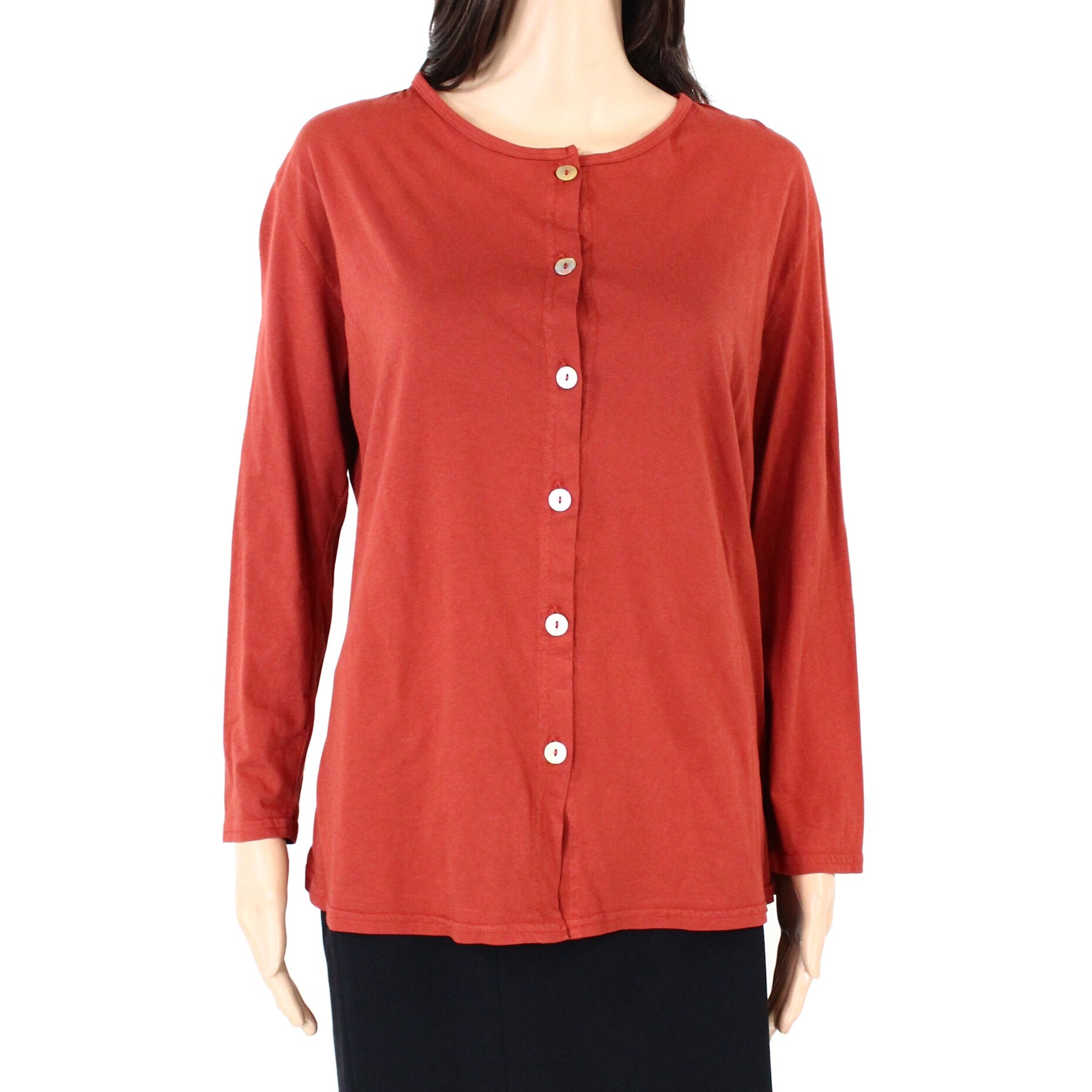 rustic orange cardigan