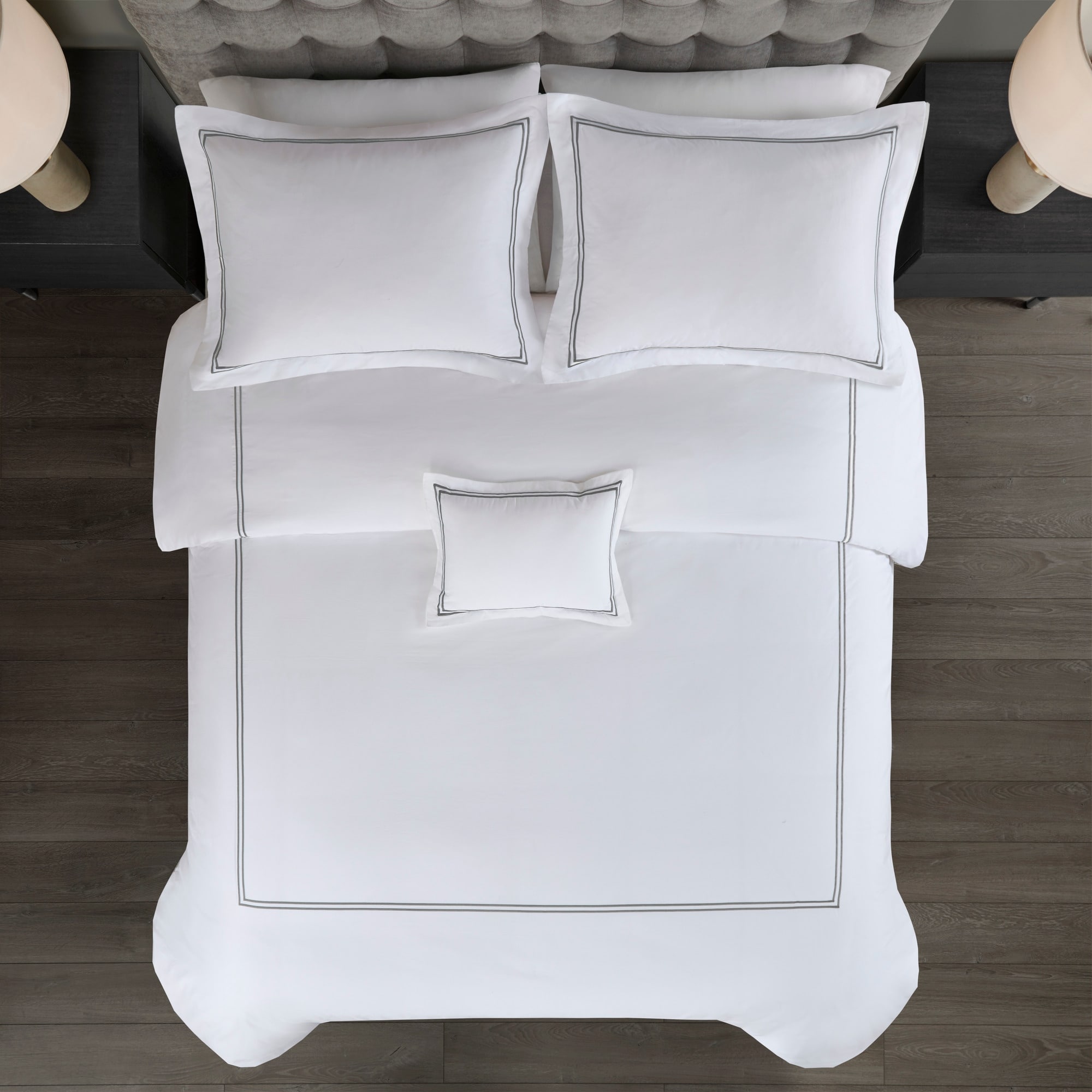 Luxurious 100% Cotton Satin Jacquard Bedding Set - Double, Queen