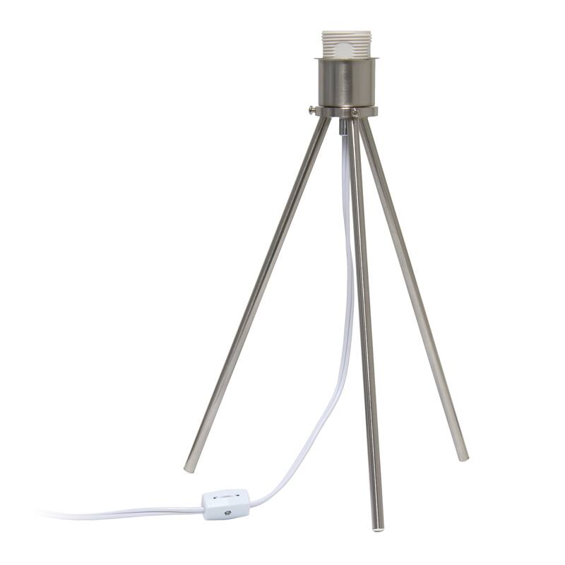Creekwood Home 19.69" Contemporary Brushed Nickel Pedestal Table Lamp - 19.69