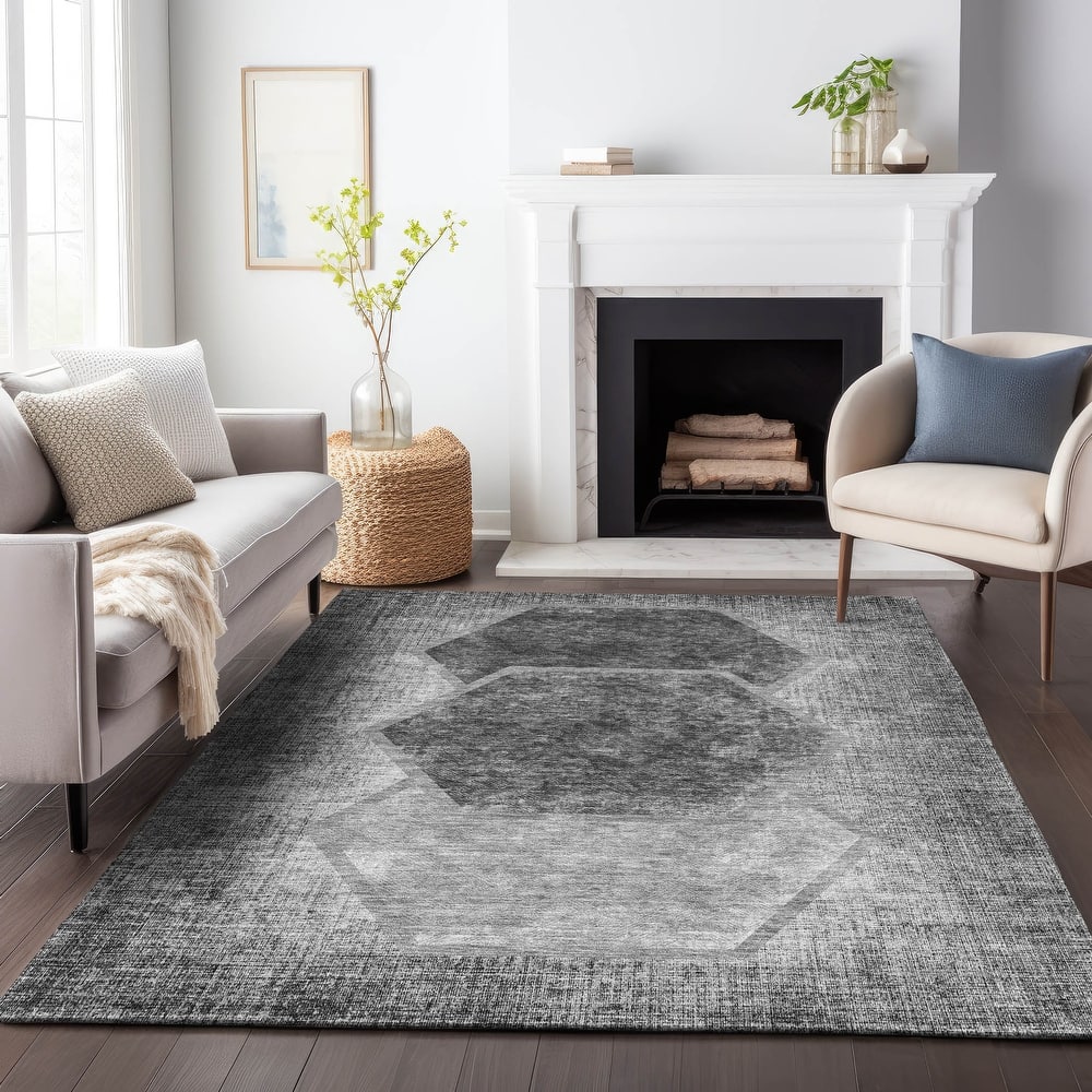 Premium Washable Super Soft Modern Hexy Mayfield Rug