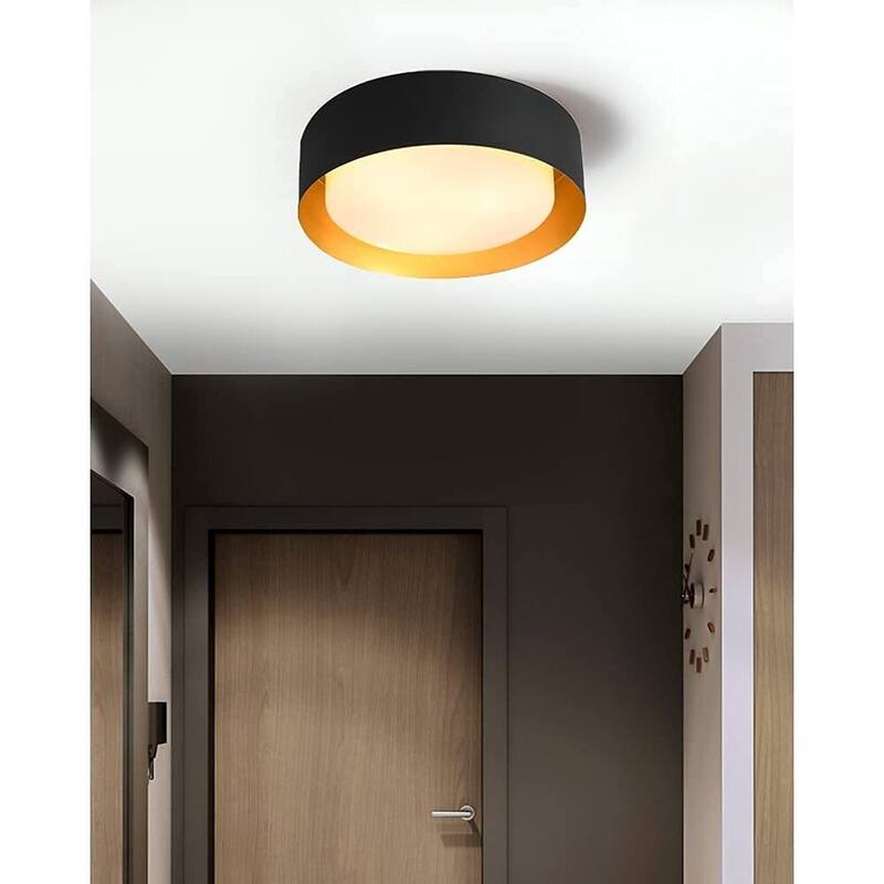 Modern Minimalist Round Drum Flush Mount Ceiling Lights