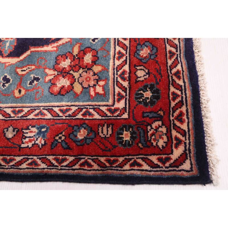 ECARPETGALLERY Hand-knotted Anadol Dark Navy Wool Rug - 3'7 x 10'1