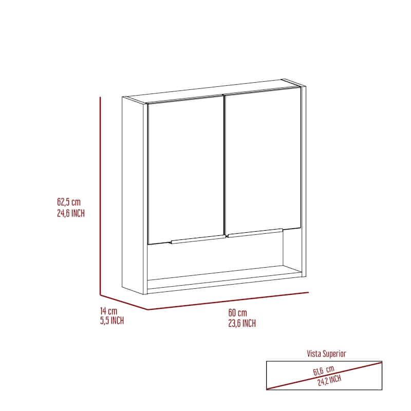 Manchester Rectangle Medicine Cabinet with Mirror