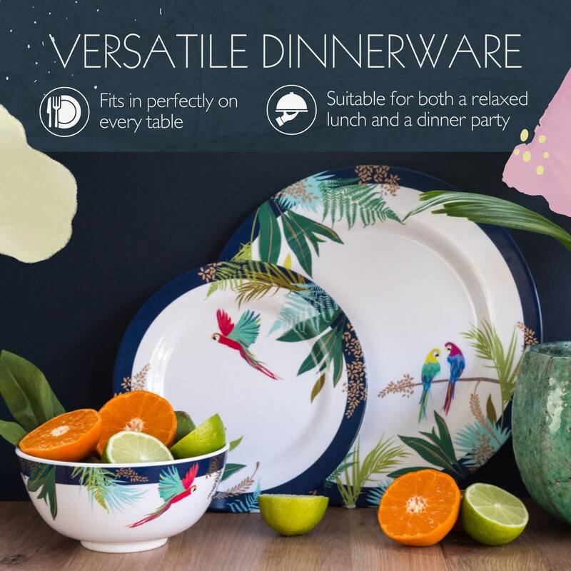 Portmeirion Home and Gifts Set of 4 Melamine Bowls - 6 in