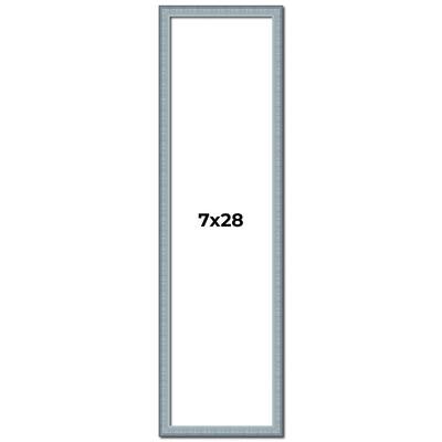7x28 Frame Rustic Sky Blue Solid Wood Picture Frame | 0.75 Inch