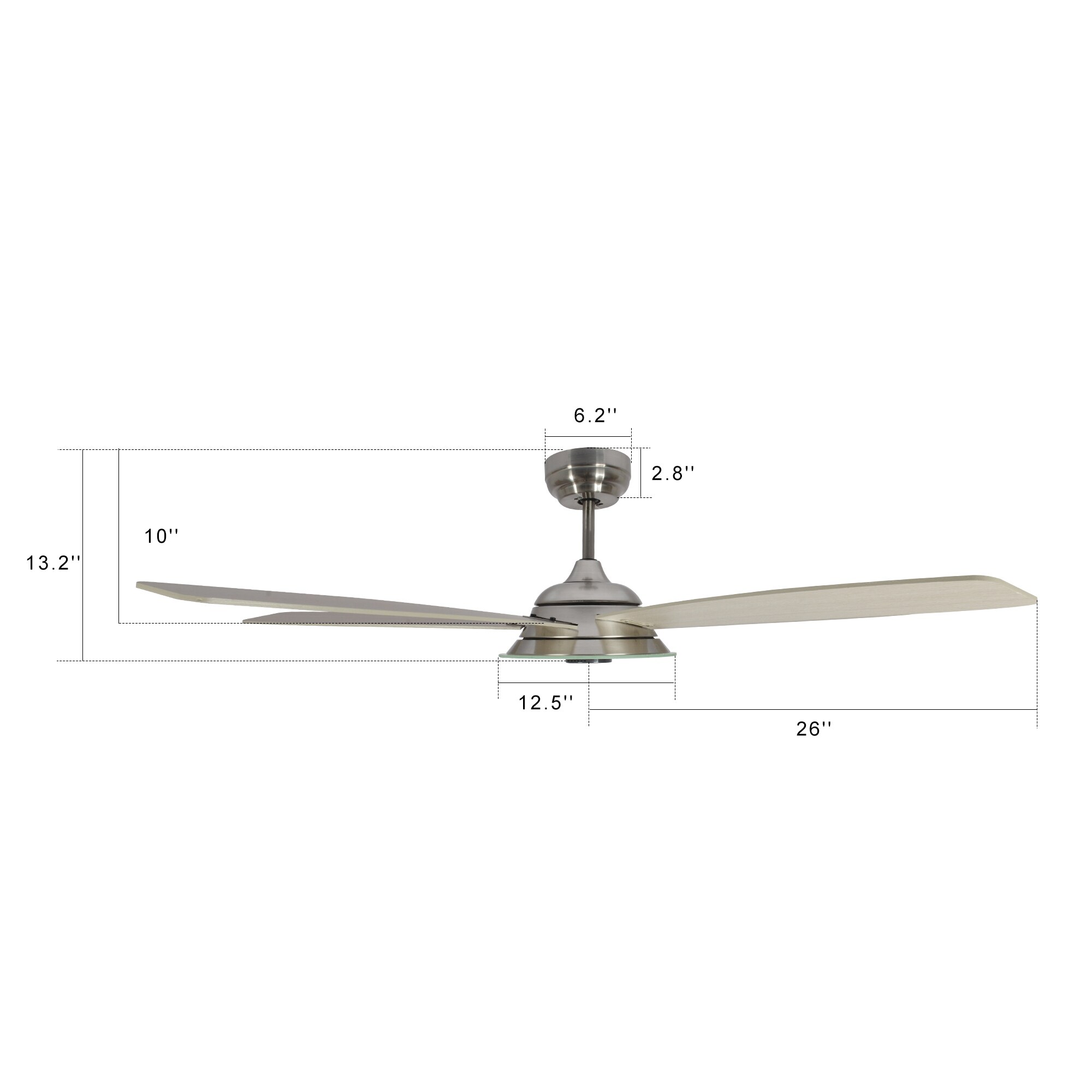 Harley 52-inch Indoor/Outdoor Smart Ceiling Fan, Dimmable LED ...
