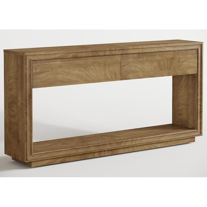 63" Farmhouse Console Table with 2 Drawers for Living Room