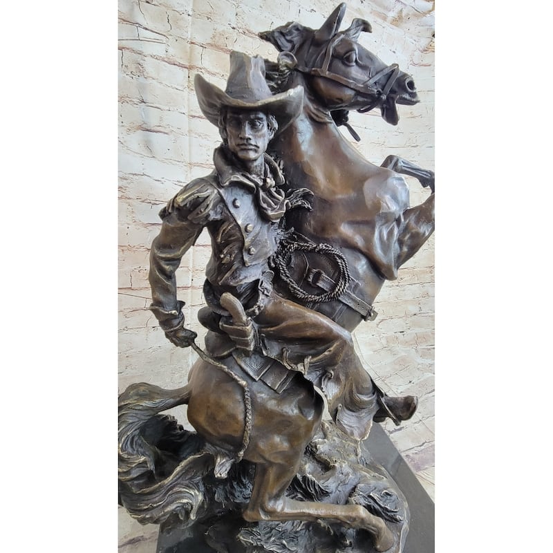 Handmade Mive Signed Real Rearing Arabian Horse Wild Bronze Sculpture Statue