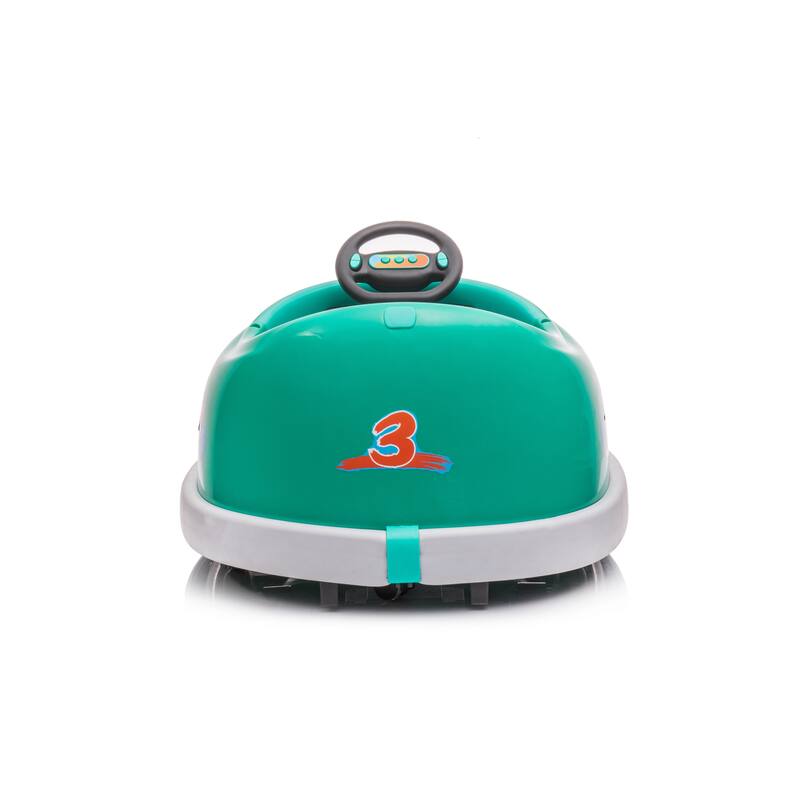 Cartoon Bumper Car with Light Strip, Electric Car for Kids with Bluetooth, Remote Control Electric Vehicle with Play Modes