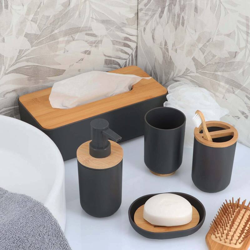 Padang Bathroom Accessories Set Bamboo