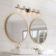 preview thumbnail 15 of 32, Olia Modern Black Gold 3/4/5-Light Bathroom Vanity Light Globe Glass Wall Sconce