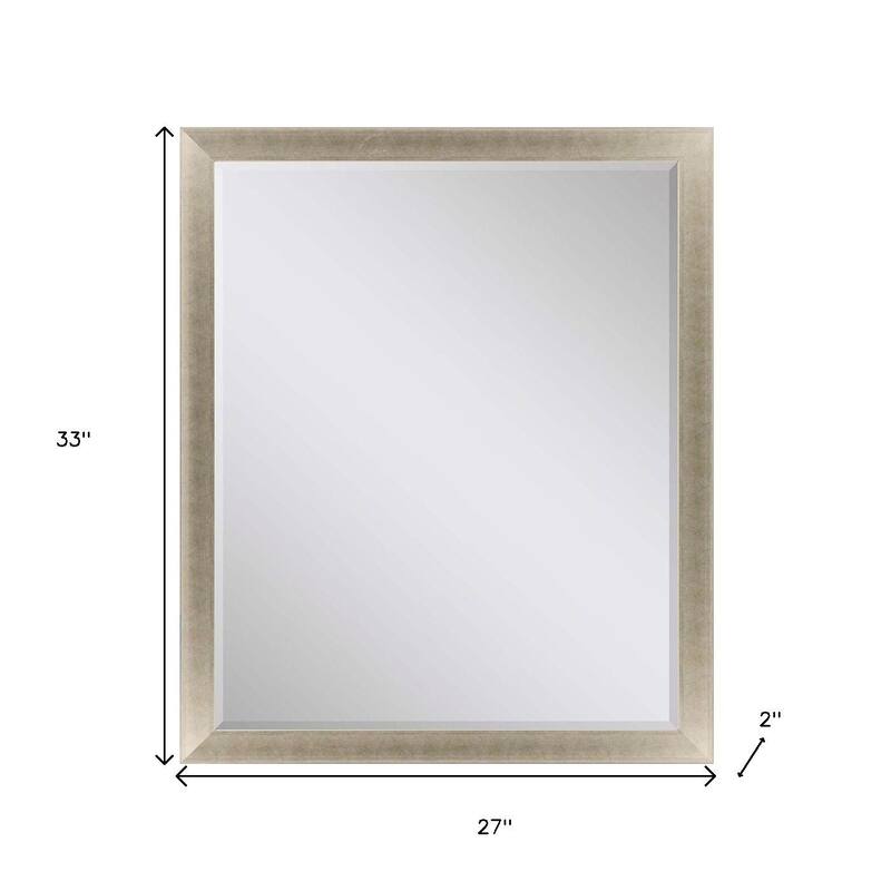 HomeRoots 33" Gold Accent Mirror - 27.00 in. x 33.00 in. x 2.00 in.