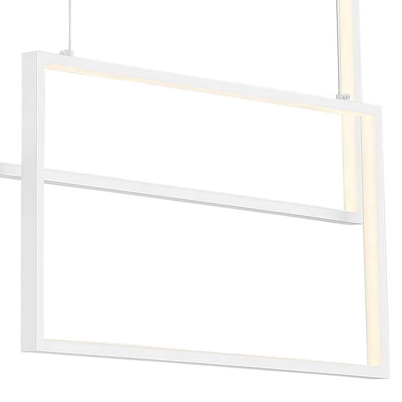 3-Light Unique Geometric LED Chandelier - 23.62'' H x 35.43'' W x 4.72''D