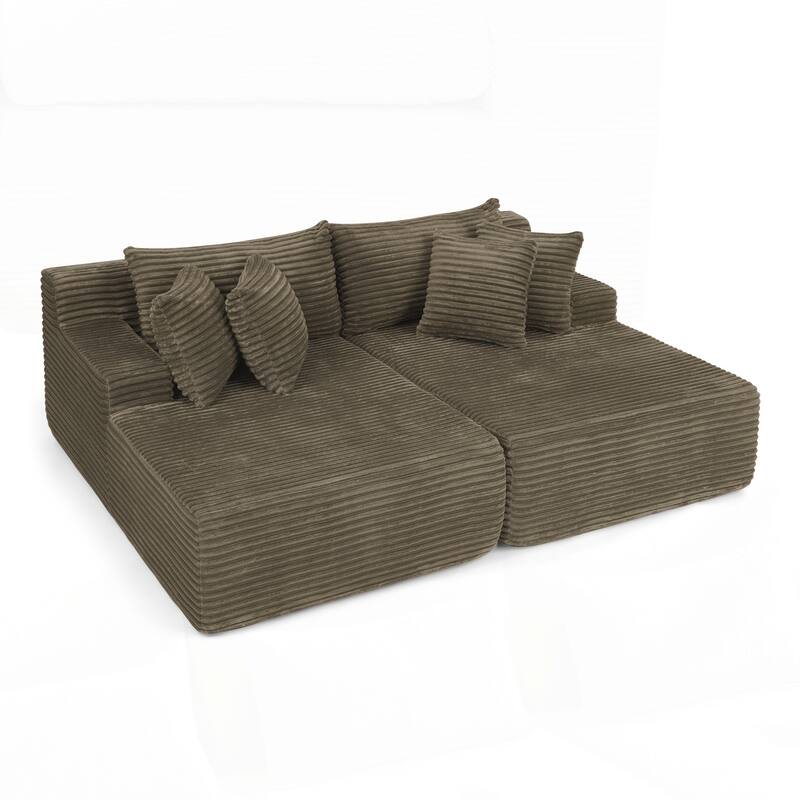 Two-seater Lazy Sofa Lounge Chair,Compressed Sofa No Assembly Required