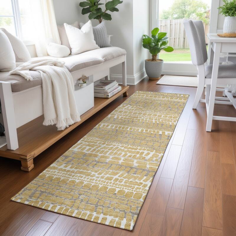 Machine Washable Indoor/ Outdoor Modern Winfield Chantille Rug