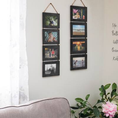 Wallniture Aries Collage Photo Frames for Picture Wall Decor, 4x6 Picture Frames, Set of 2, Black