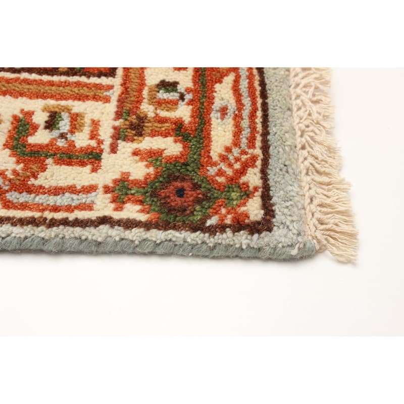 ECARPETGALLERY Hand-knotted Serapi Heritage Light Blue Wool Rug - 2'3 x 9'10
