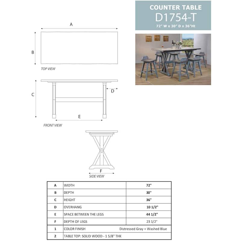 Colorado Counter Table