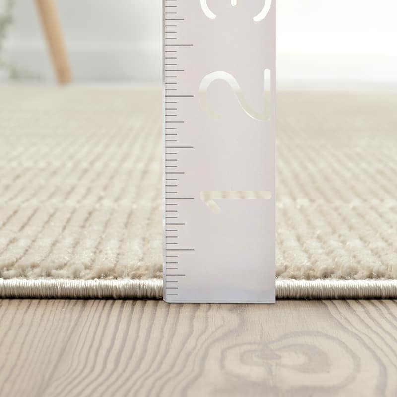 Abani Rugs TER150A Beige Cream Geometric Vertical Lines Neutral Transitional Area Rug