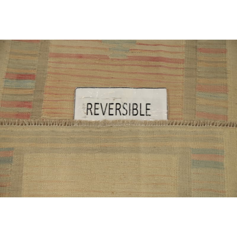 Hand Woven Oriental 100% Wool Carpet Southwestern Tribal Multi-Colored Kilim Runner Rug - 9' 9'' X 2' 6''