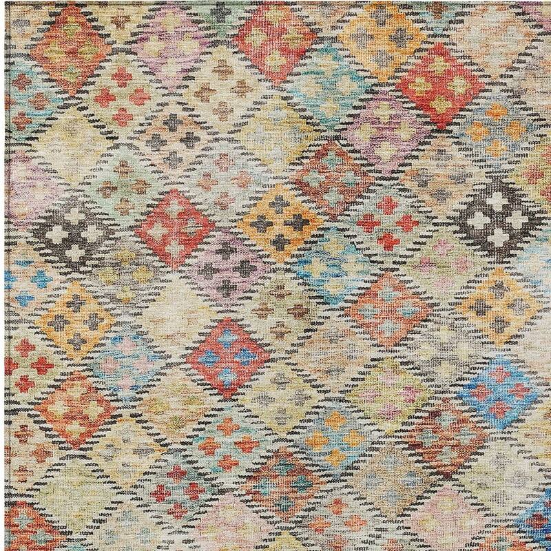 HomeRoots Geometric Transitional Rectangle Outdoor Rug