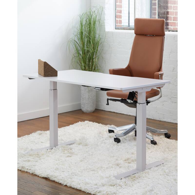 Rye Studio Electric Height Adjustment Standing Desk - White