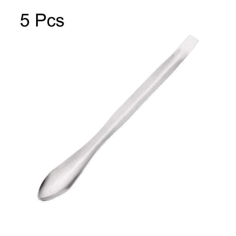 Micro Scoop Stainless Steel Reagent Sample Spoon Lab Spatulas 5Pcs - 125mm