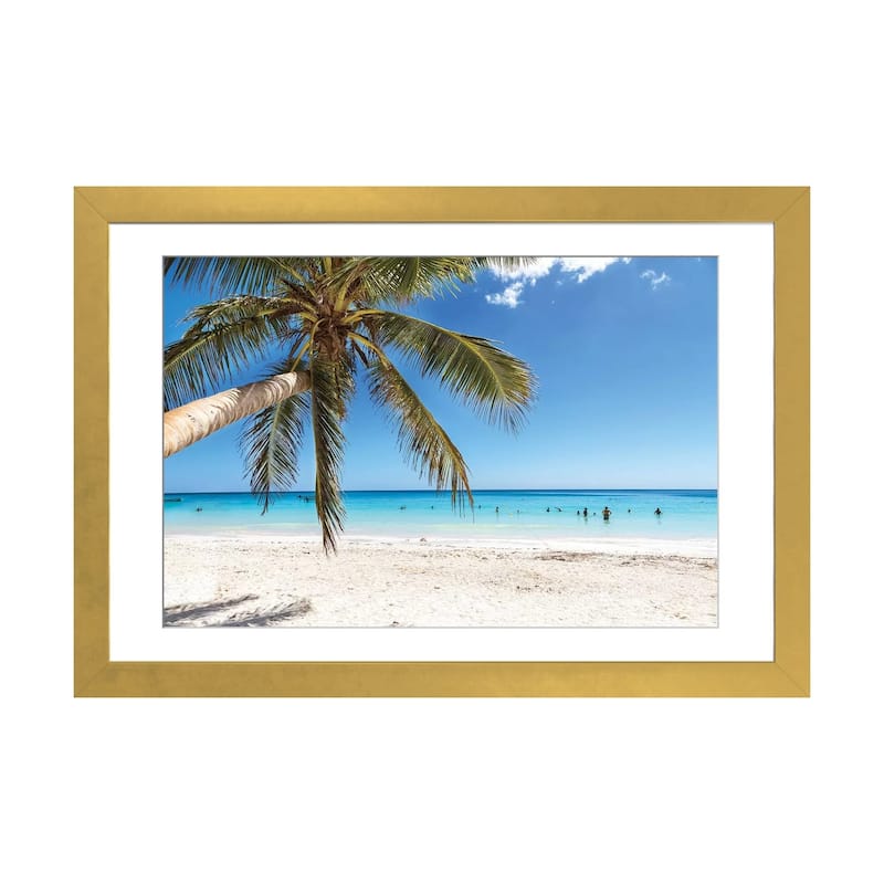 iCanvas "Tulum Beach, Mexico" by Matteo Colombo PFA - Gold - 24x32x1