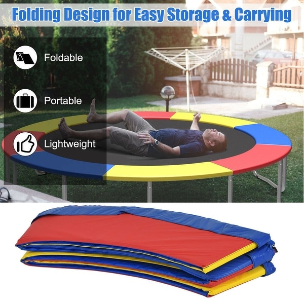 8ft Replacement Safety Pad Bounce Frame Trampoline Multicolor 8 x 8 x 4 L x W x H Teens