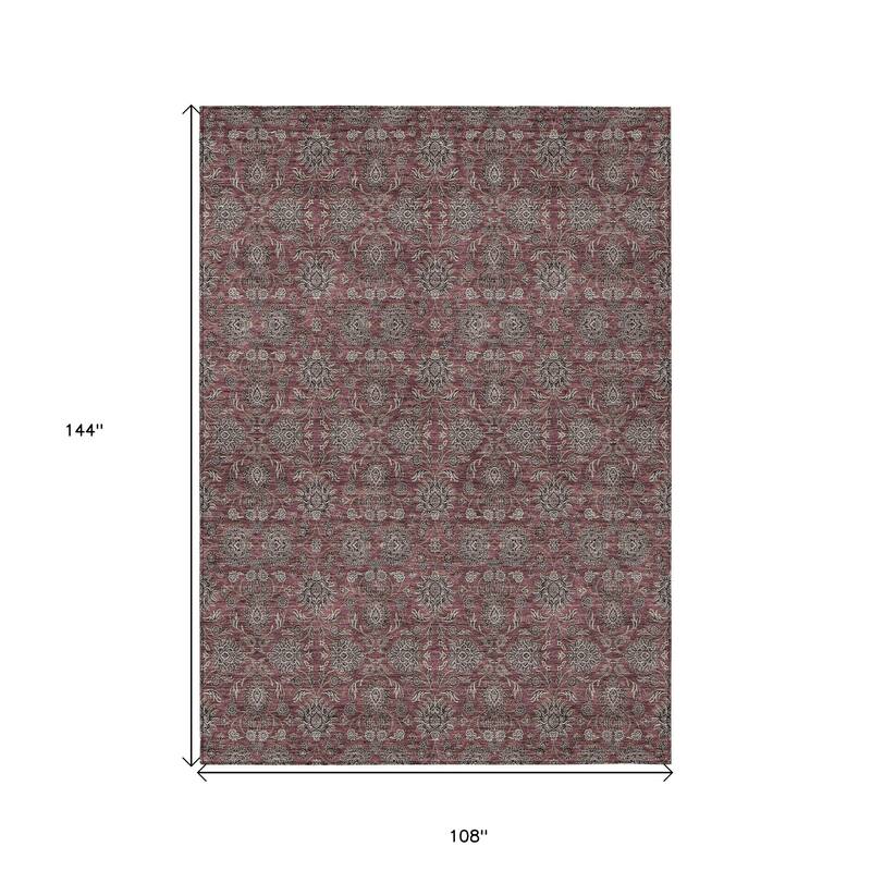 HomeRoots Floral Transitional Rectangle Outdoor Rug
