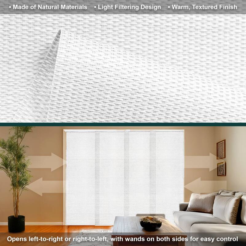 CHICOLOGY Adjustable Sliding Panels, 4-Rail Track, Light Filtering