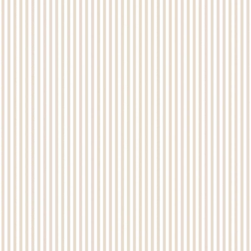 Galerie Wallcoverings Miniatures 2 Classic Stripe Design Vinyl on Non-woven Matte Wallpaper Roll - 33 feet x 21 inches - Beige