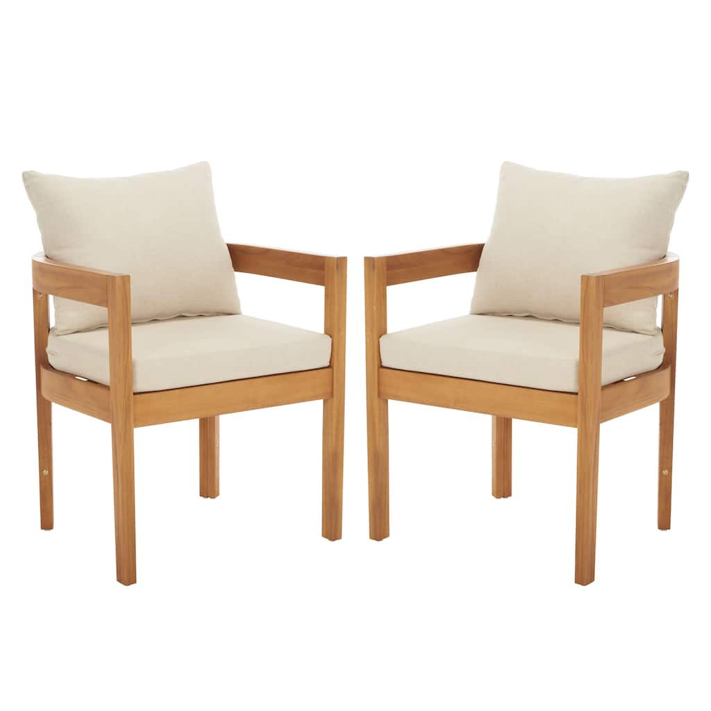 SAFAVIEH Outdoor Patio Furniture Kento Dining Chair, Fully Assembled (Set of 2) - 27"W x 24"D x 26"H