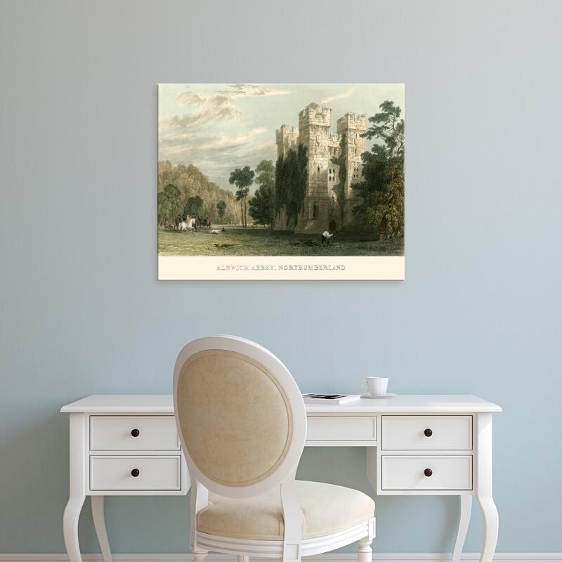 Easy Art Prints T. Allom's 'Ainwick Abbey, Northumberland' Premium Canvas Art