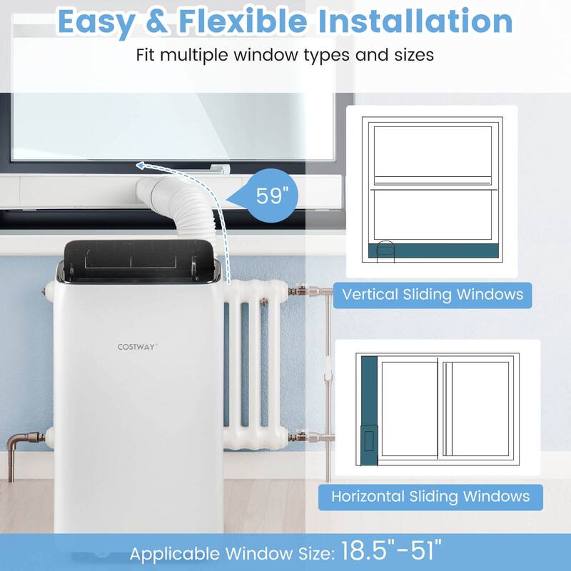 Costway 14000 BTU Inverter Portable Air Conditioner with APP Voice & - See Details