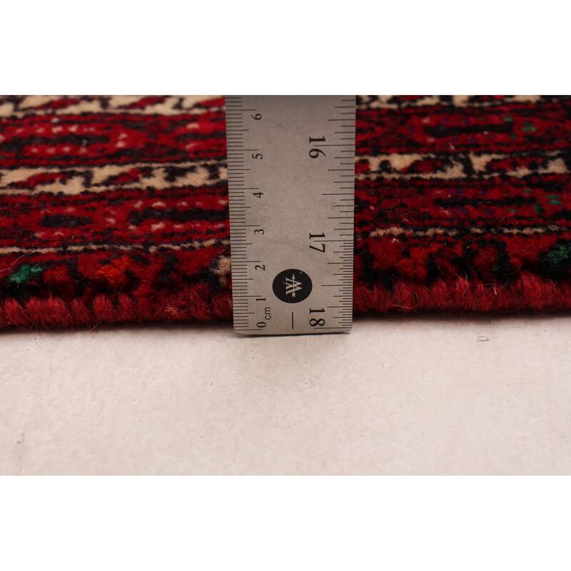 ECARPETGALLERY Hand-knotted Royal Baluch Cream, Red Wool Rug - 2'11 x 5'9
