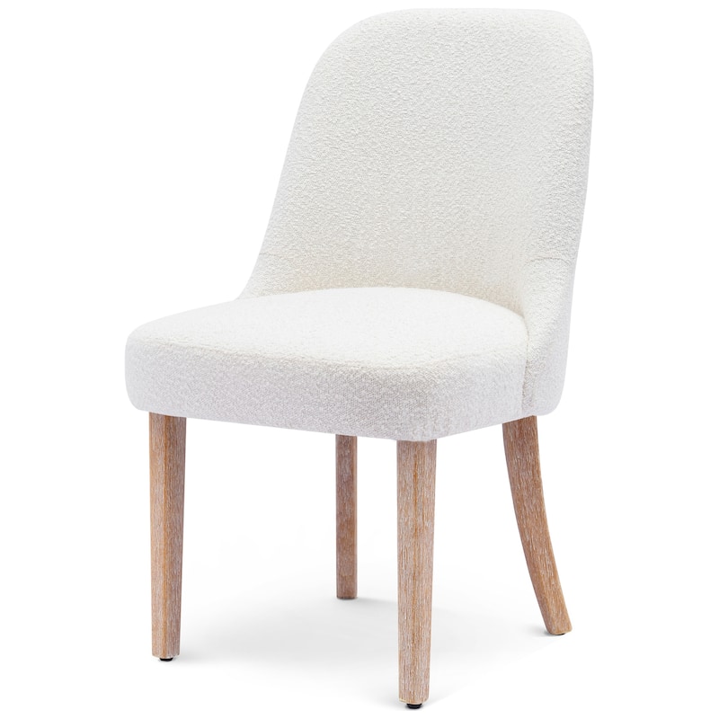 Boucle Polyester Upholstered Side Chair - Water/ Stain Resistant (Set of 4)
