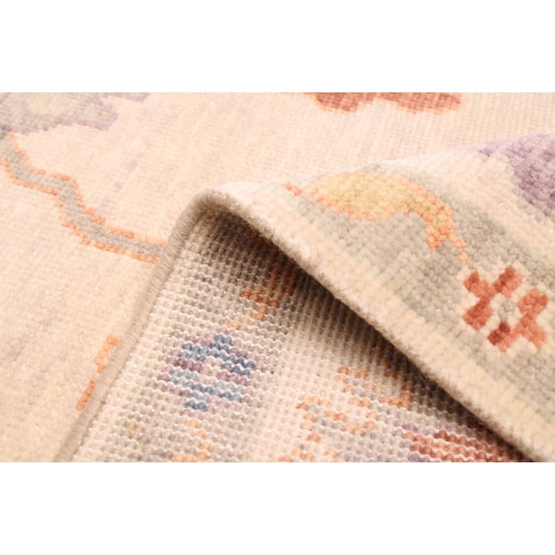 ECARPETGALLERY Hand-knotted Modern Oushak Ivory Wool Rug - 8'1 x 10'1