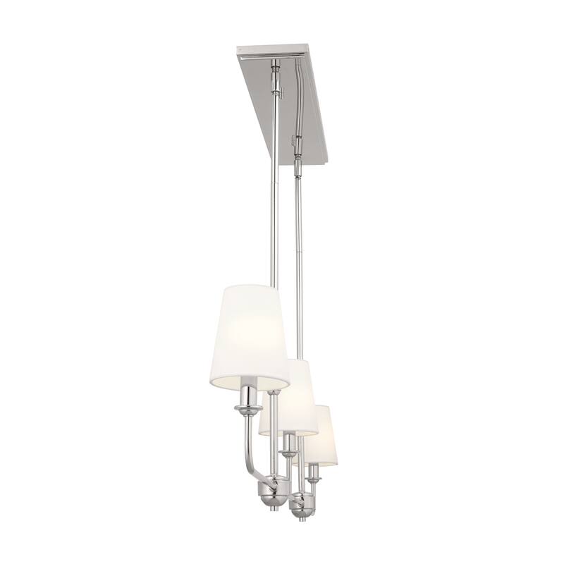 Kichler Lighting Pallas 3 Light Polished Nickel Linear Chandelier - 48.25