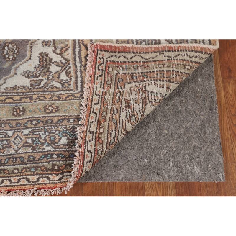 Traditional Hamedan Persian Vintage Rug Hand-Knotted Wool Carpet - 6'7"x 10'0"
