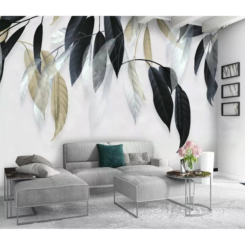 GK Wall Design Banana Dark Vintage Leaves Tropical Removable Wallpaper