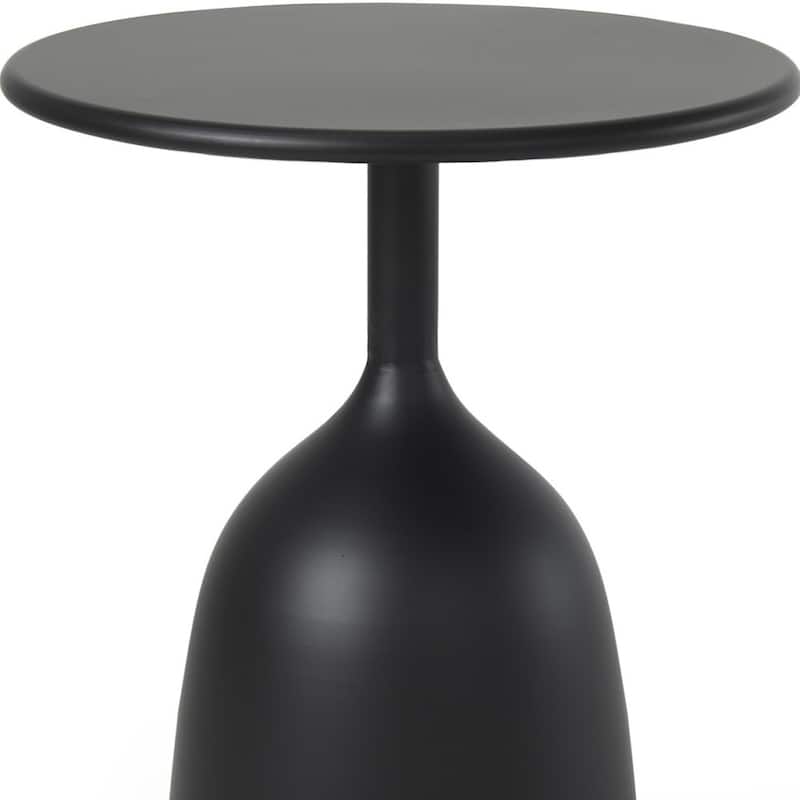 HomeRoots 17" Black Iron and Metal Tray Table - 16.54 in. x 19.69 in. x 16.54 in.