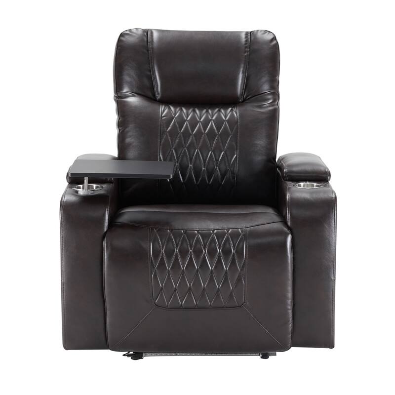 Electric Power Recliner with USB, Swivel Tray & Arm Storage