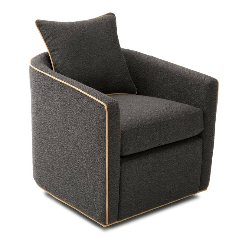 Swivel Accent Chair Upholstered Club Chair Barrel Sofa Chair for Living Room, Reading Corner, and Small Spaces
