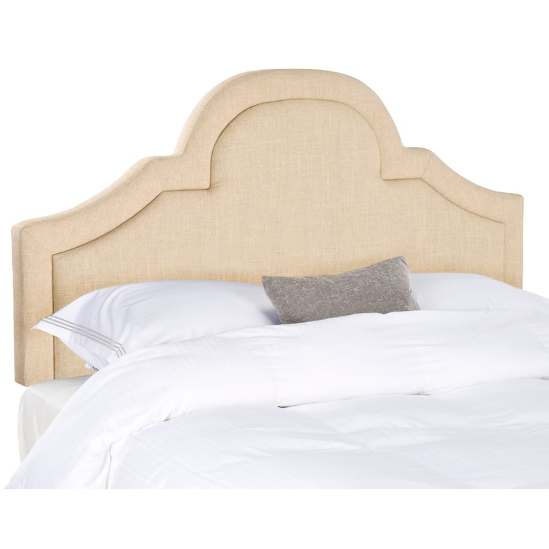 SAFAVIEH Reyna Hemp Linen Upholstered Arched Headboard