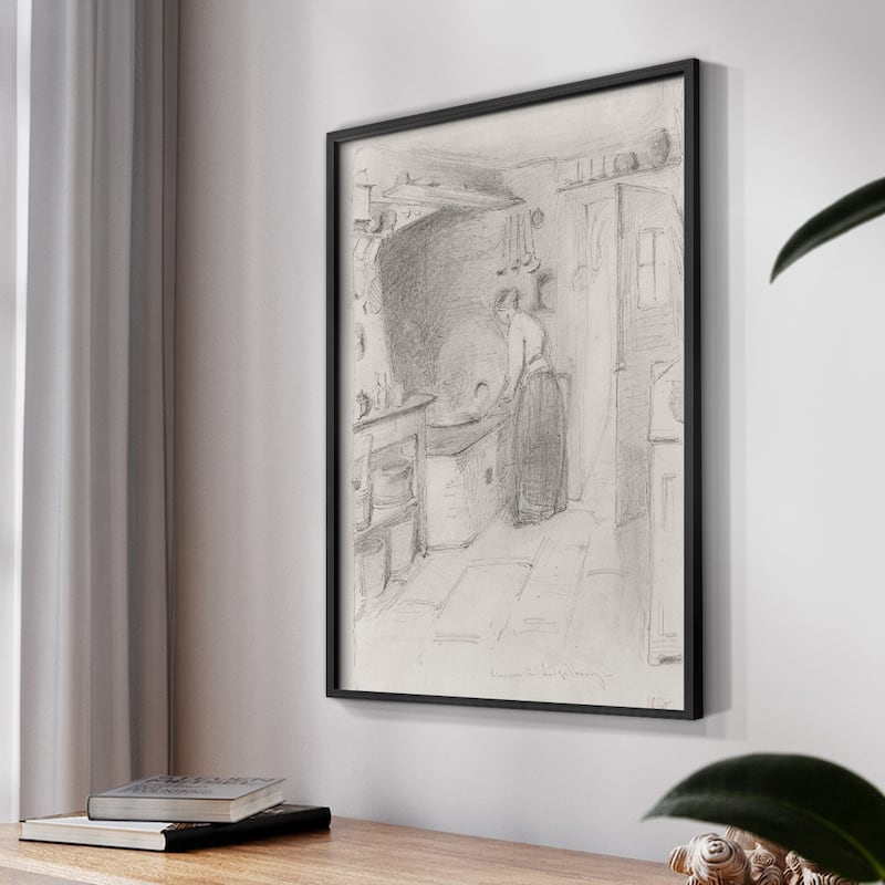 Vintage Sketch LIV -Framed Print