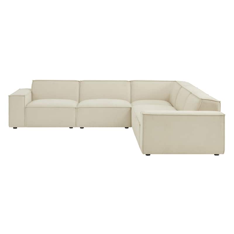 Restore 5-Piece Performance Fabric Upholstered Modular L-Shaped Sofa