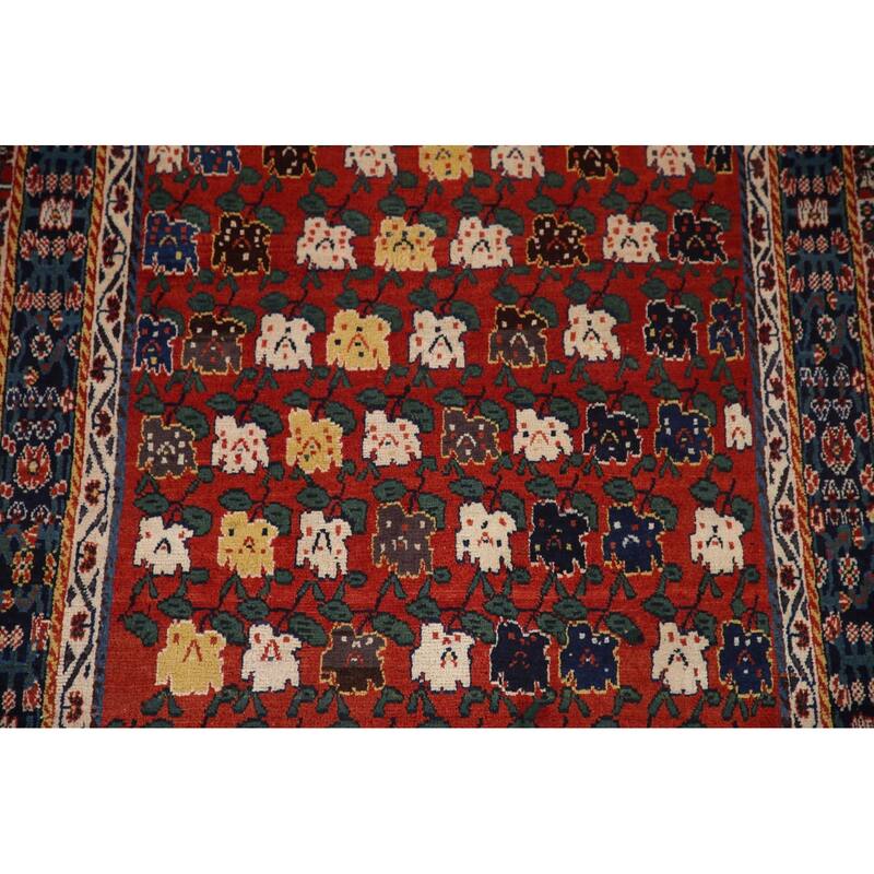 Vegetable Dye Kashkoli Persian Vintage Area Rug Handmade Wool Carpet - 5'1"x 8'4"