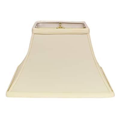 HomeRoots 14" Ivory Rectangle Bell No Slub Lampshade - 14