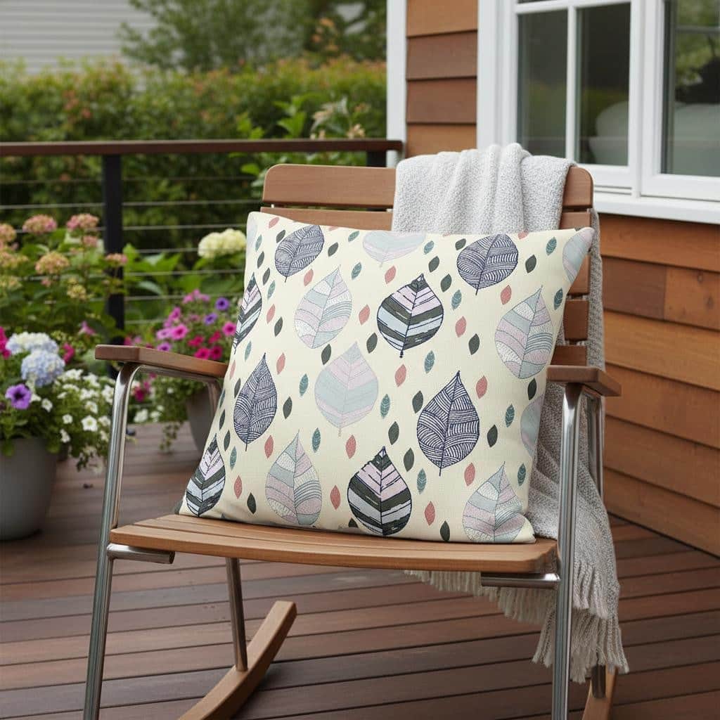 HomeRoots Set of Two 16" X 16" Green and Yellow Blown Seam Botanical Indoor Outdoor Throw Pillow - 16.00' X '16.00' X '5.00